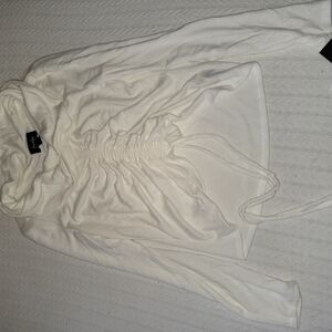 Women's Cream Sweater - Cowl Neck